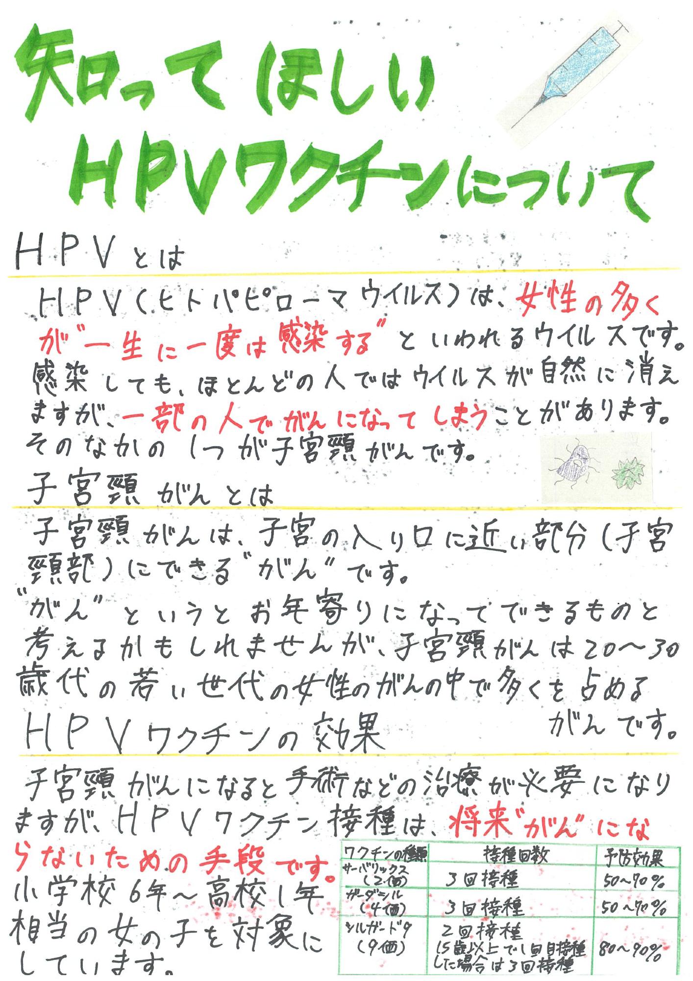 HPVちらし表