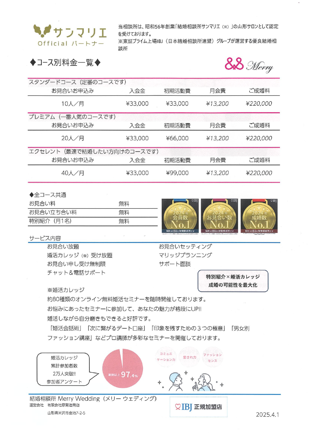 メリーウェディングチラシ裏