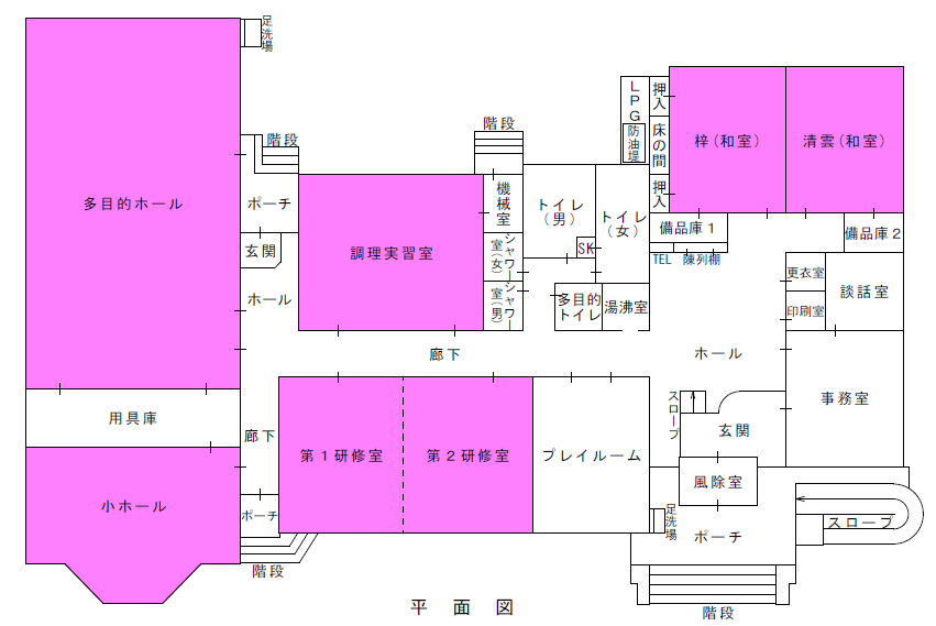 万世コミセン平面図