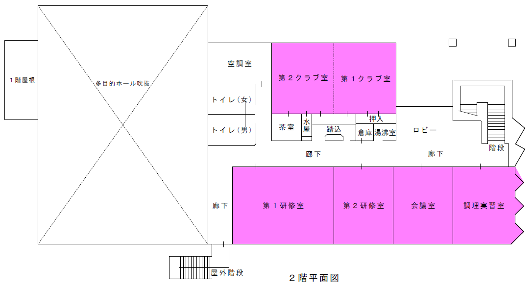 北部コミセン2階平面図
