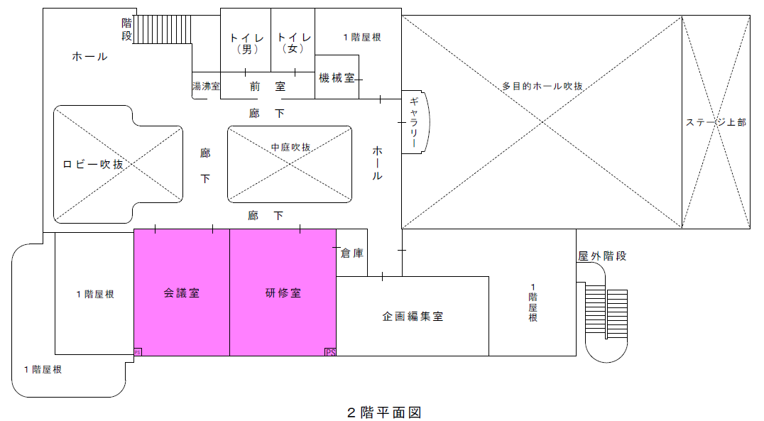 南部コミセン2階平面図