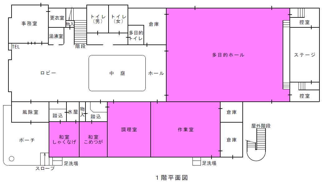 南部コミセン1階平面図