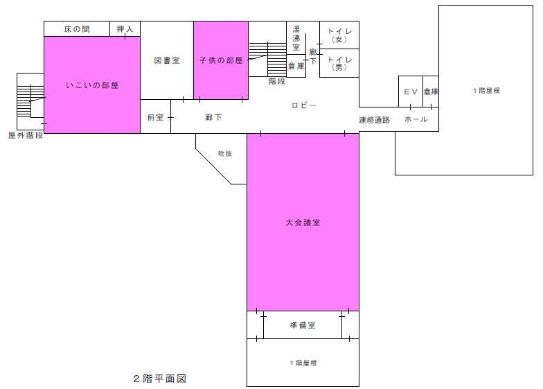 西部コミセン2階平面図