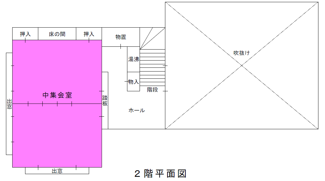 関分館2階平面図