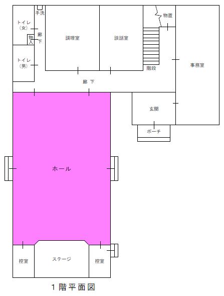 塩井コミセン1階平面図