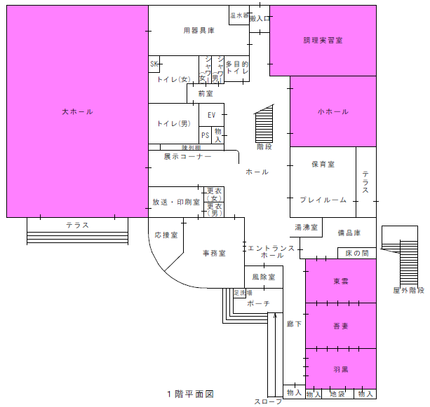 東部コミセン1階平面図