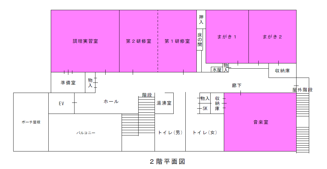 中部コミセン2階平面図