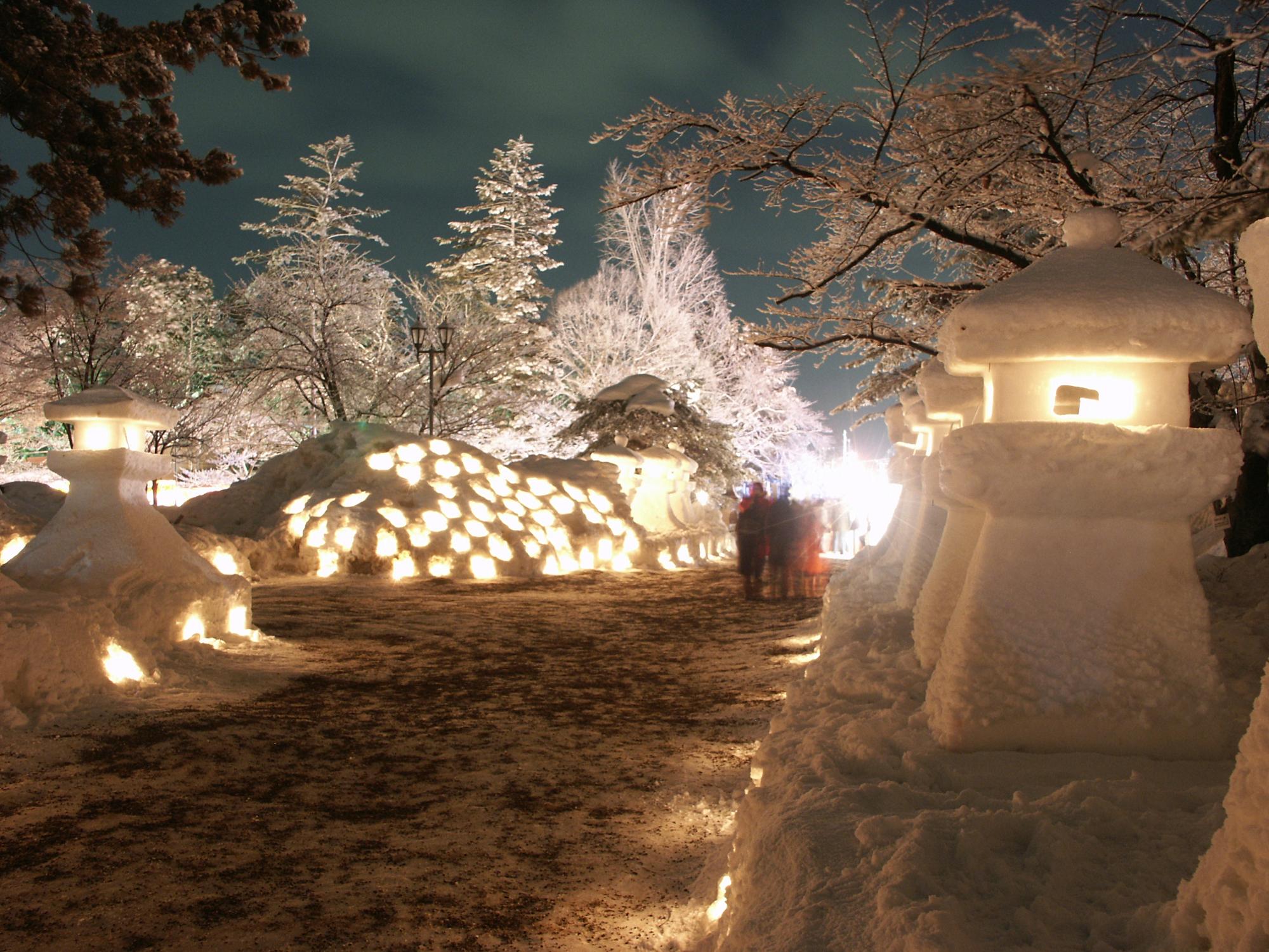 雪灯篭1