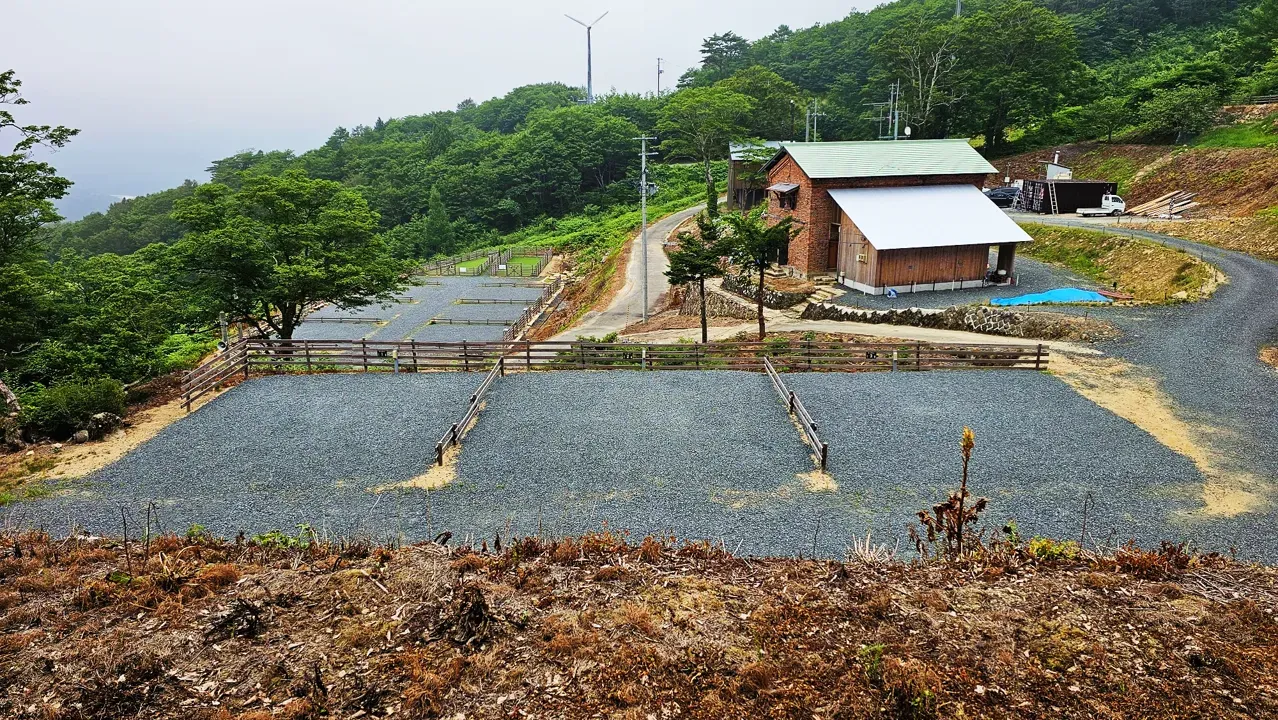 五色温泉オートキャンプ場のフリーサイトA