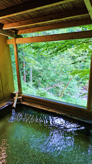 中屋別館不動閣の露天風呂からの景色