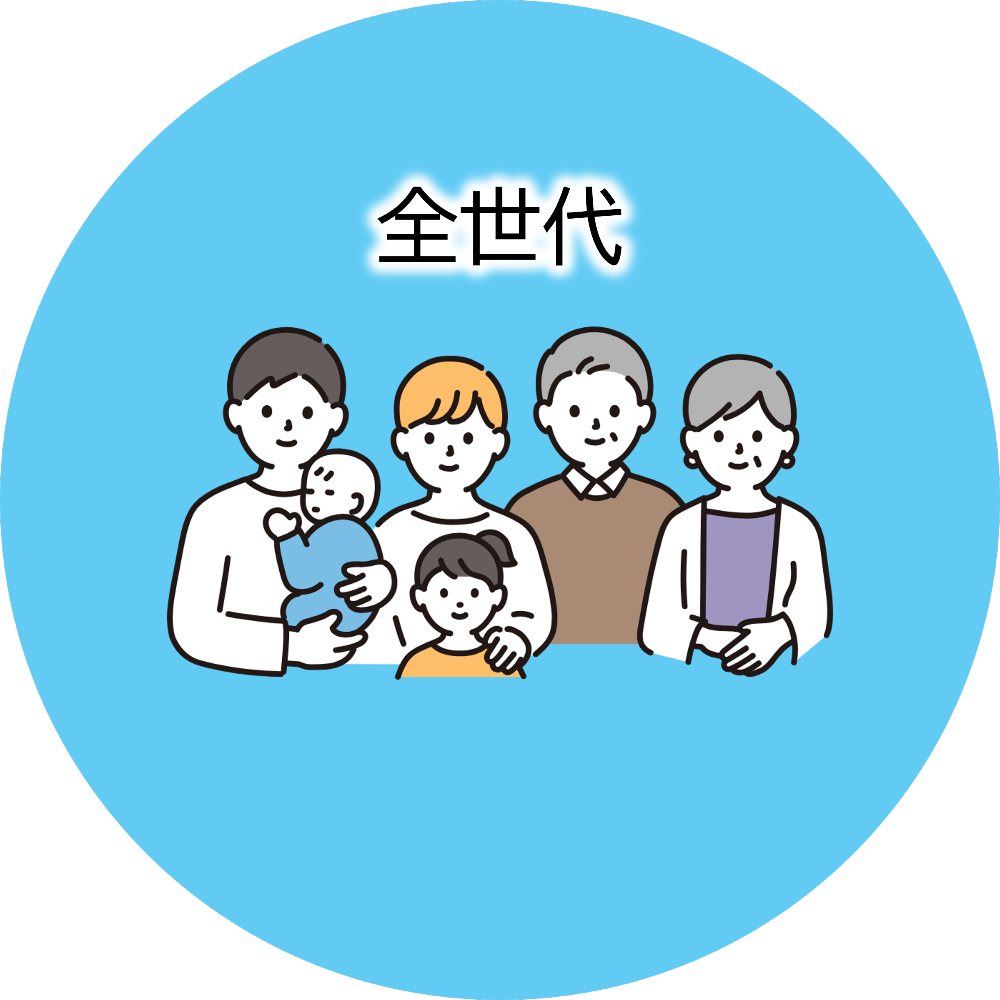 3世代家族のアイコン