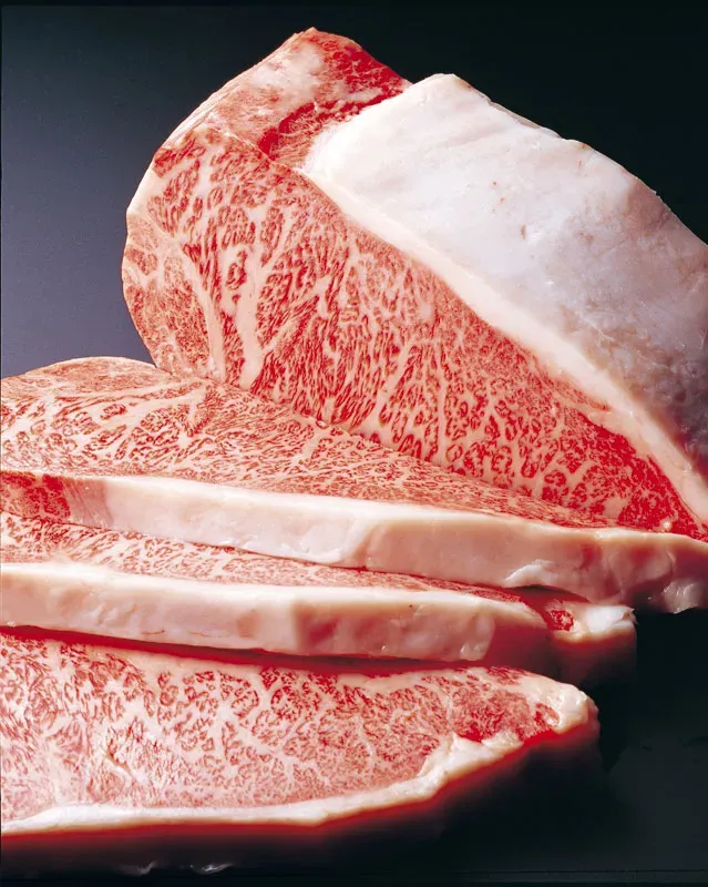 米沢牛の霜降りの画像