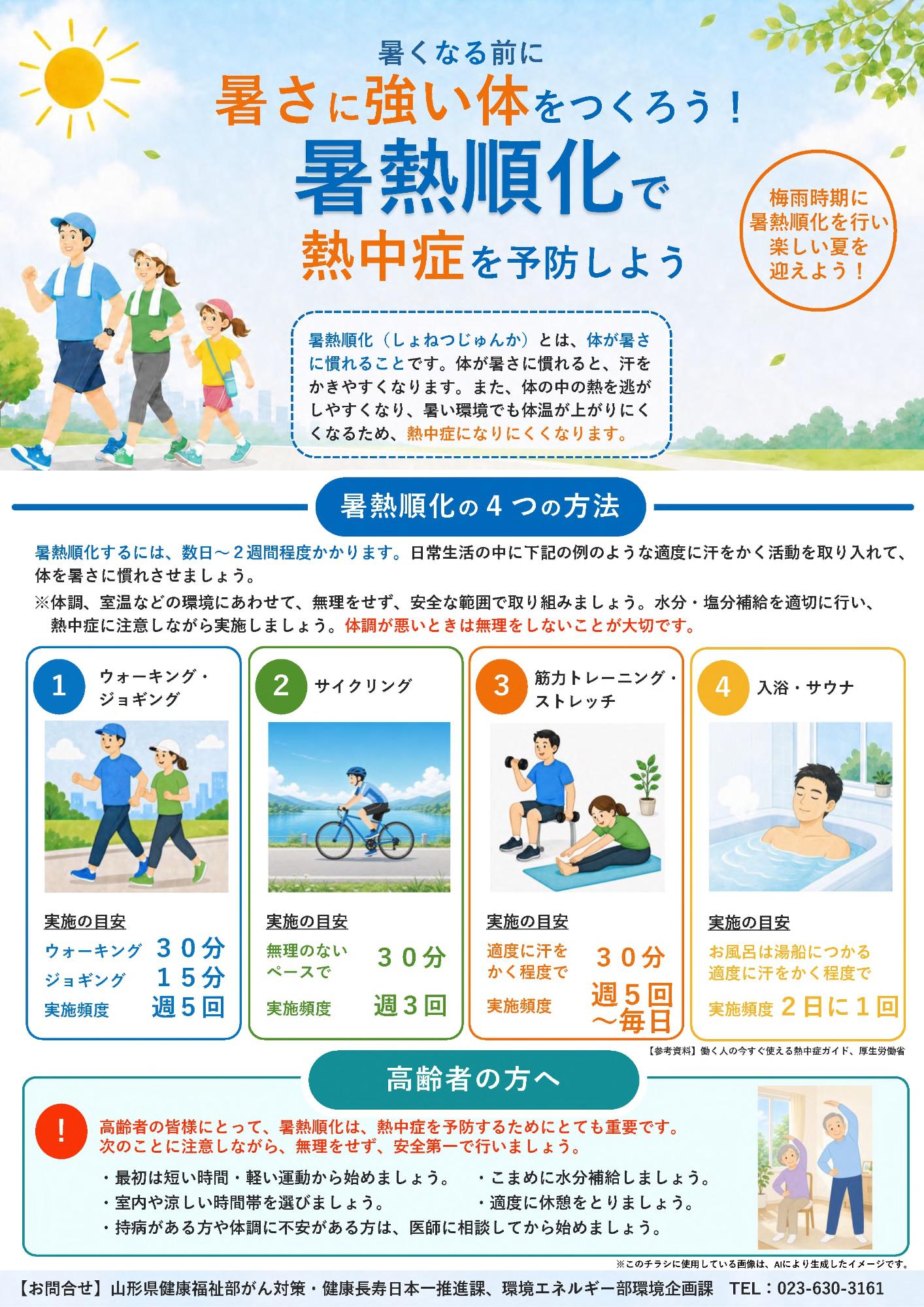 県暑熱順化ちらし画像