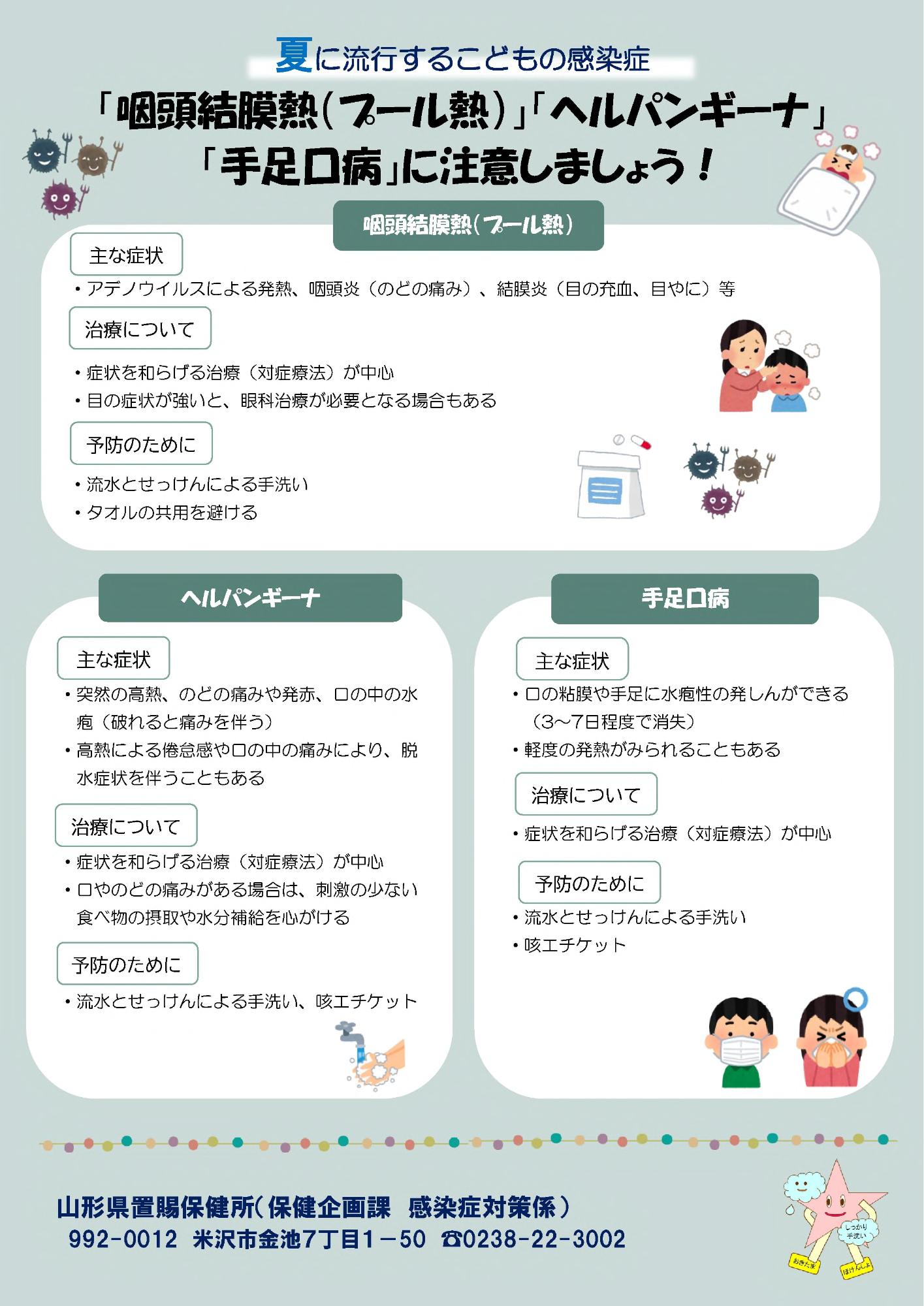 夏の感染症に注意しましょう！チラシ