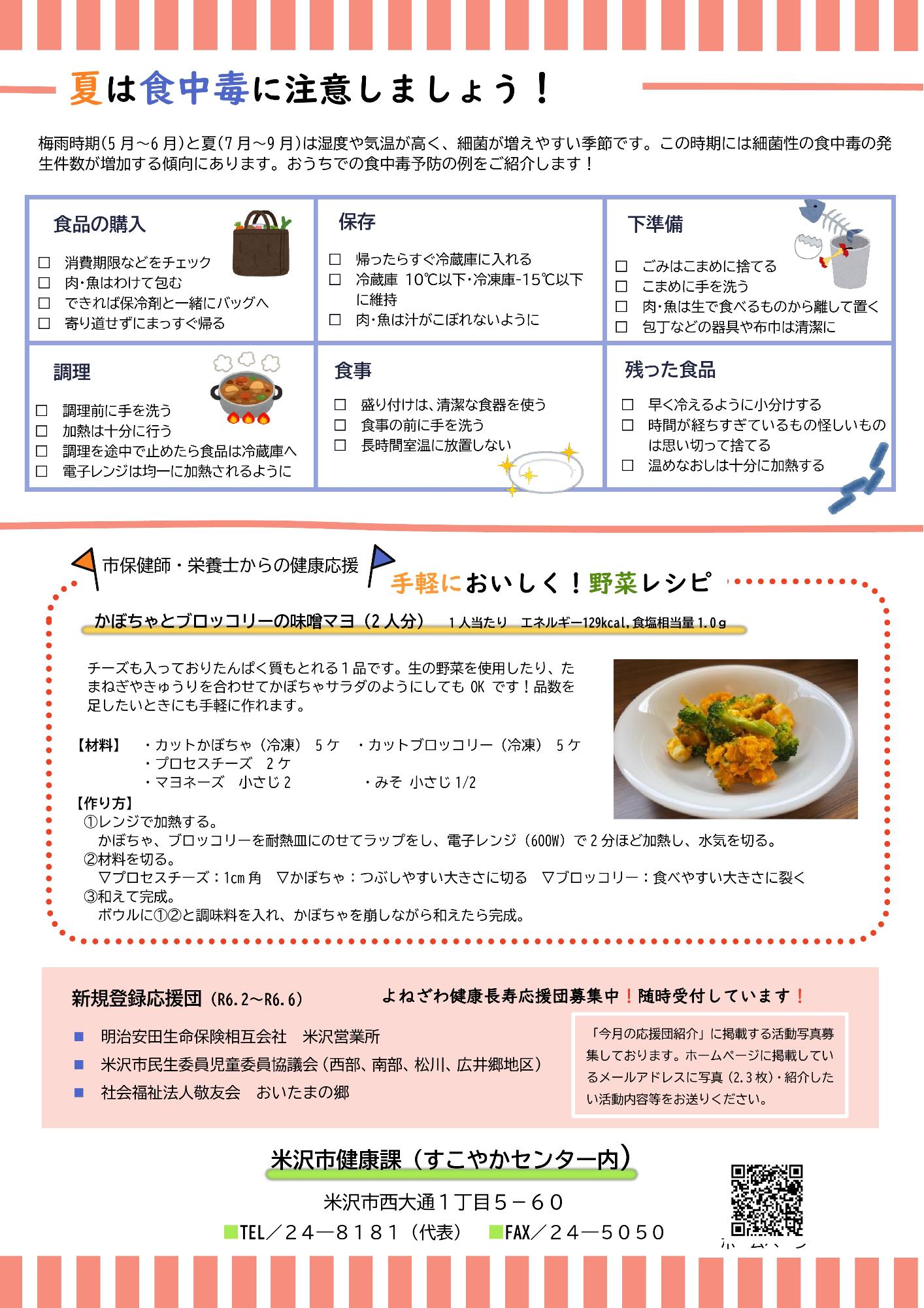 よねざわ健康応援だより第4号裏