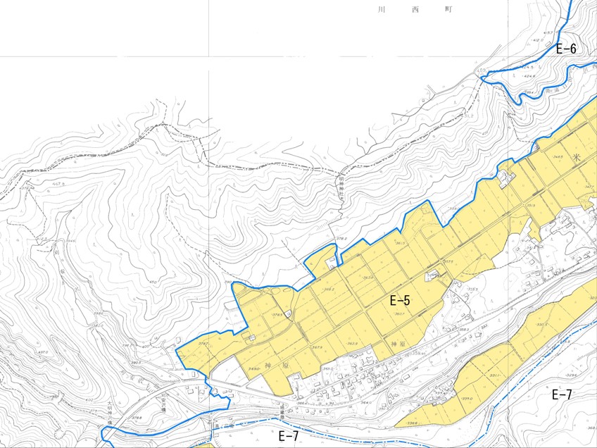農業振興地域D-08の地図