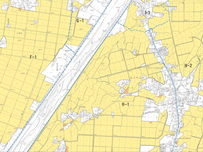 農業振興地域H-05の地図