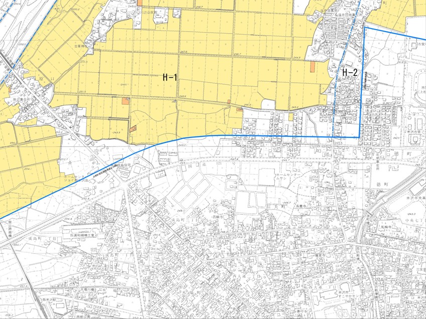 農業振興地域H-06の地図