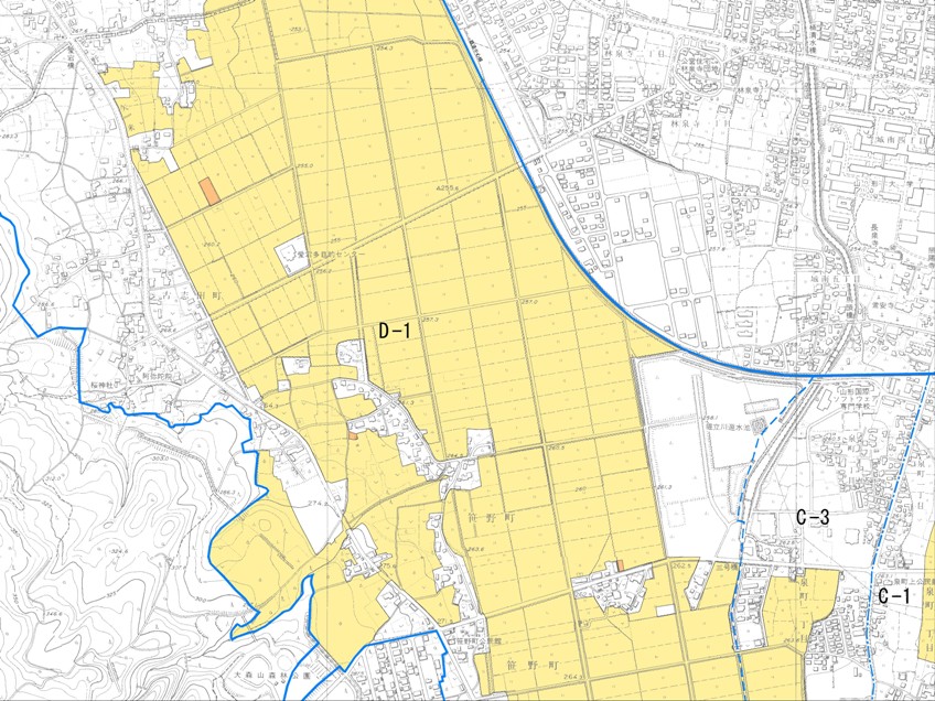 農業振興地域H-08の地図