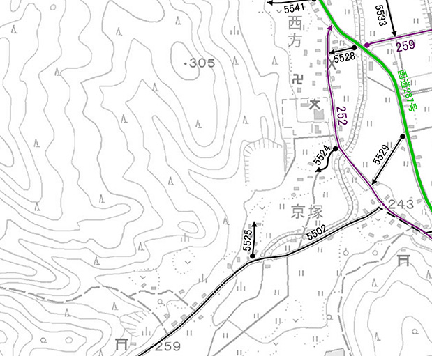 米沢市認定路線網図（No.1）