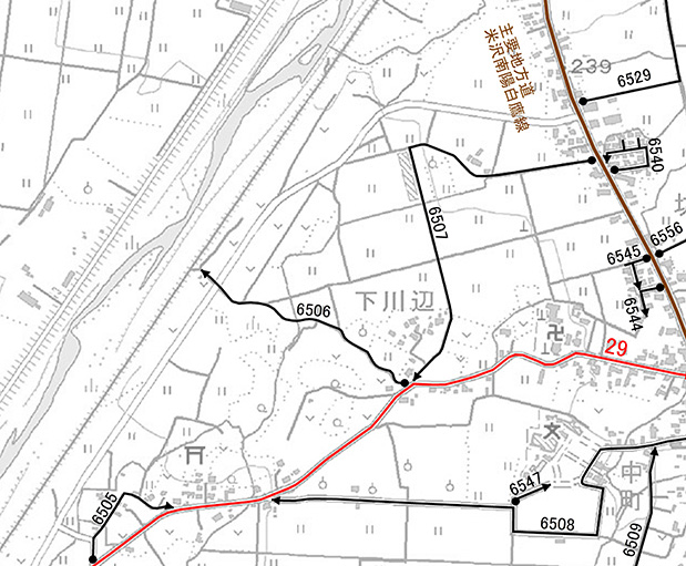 米沢市認定路線網図（No.11）