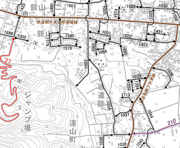 米沢市認定路線網図（拡大 No.33）