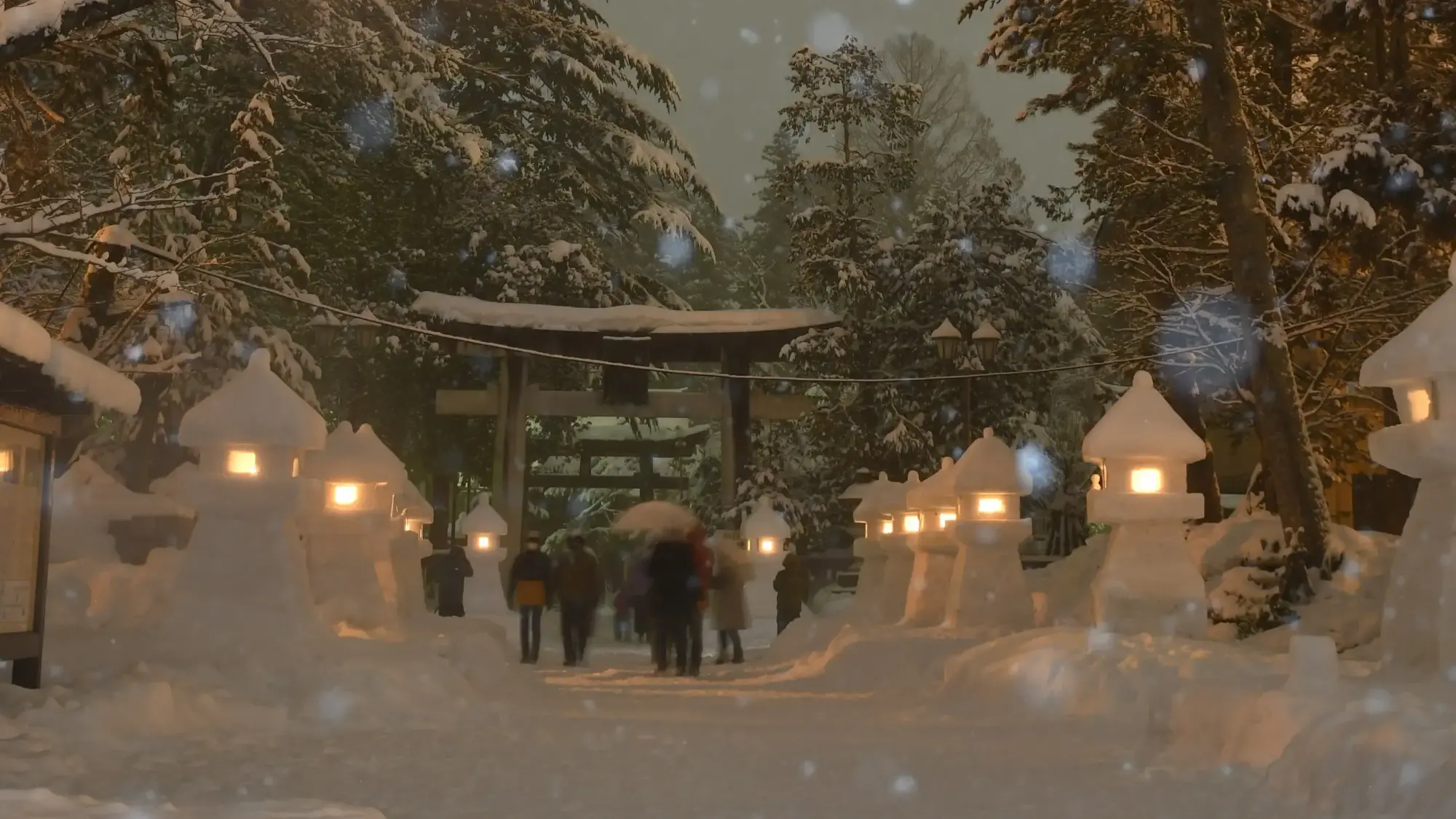 雪国観光（冬の米沢）｜上杉神社周辺の雪景色