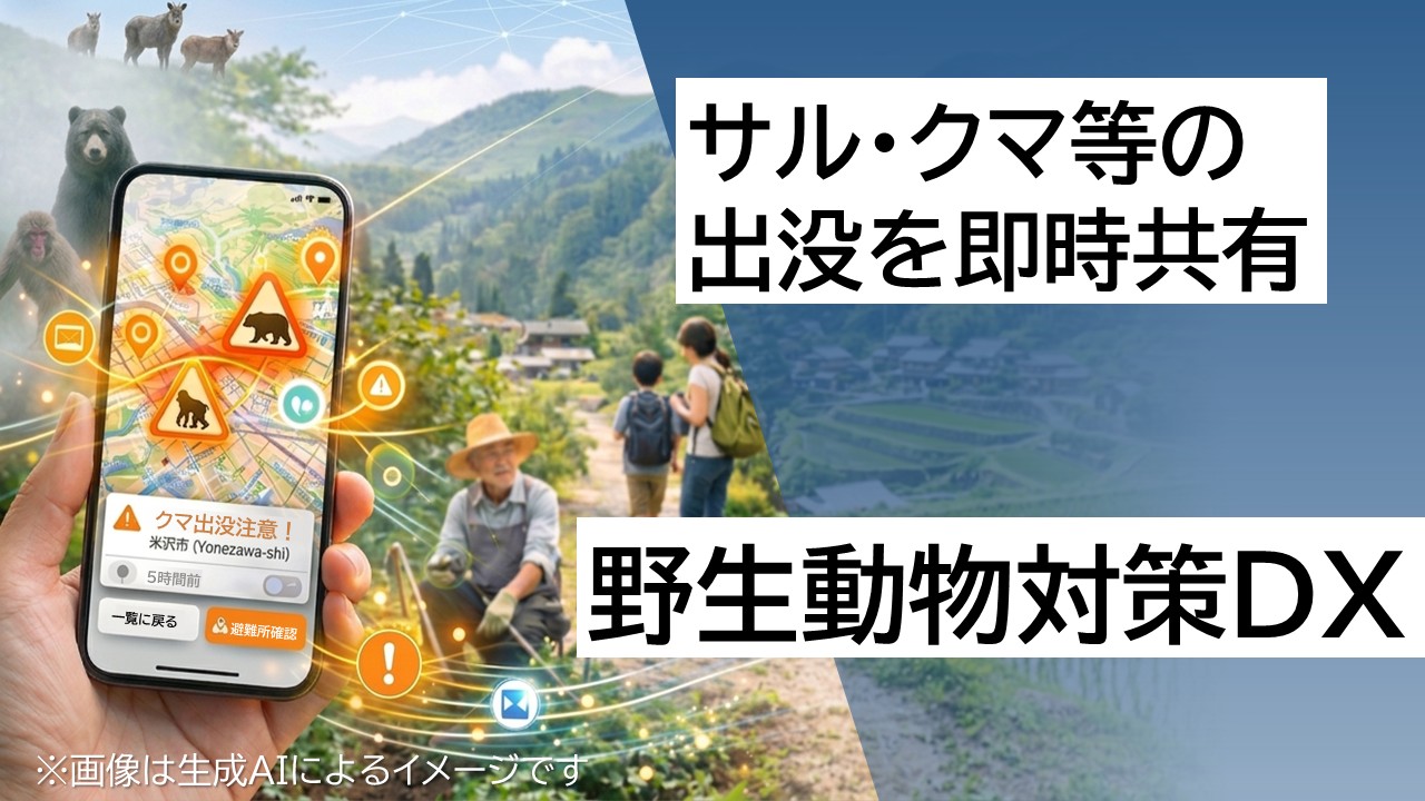 野生動物出没情報共有のイメージ画像