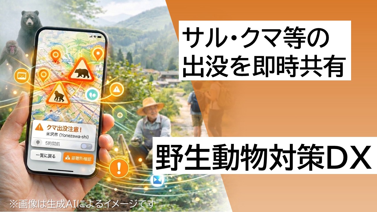 野生動物出没情報共有のイメージ画像